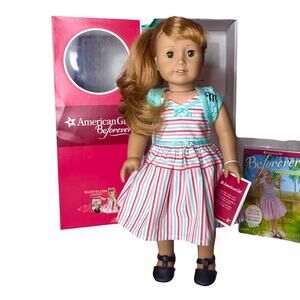 American Girl MaryEllen Doll Meet Outfit Dress Hair Bow Shoes Book Wrist Tag Box